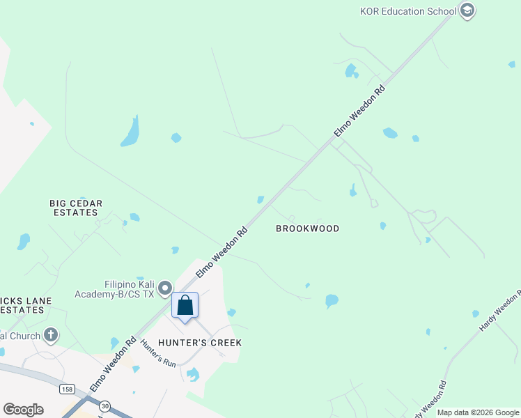 map of restaurants, bars, coffee shops, grocery stores, and more near 4945-5085 Elmo Weedon Road in Bryan