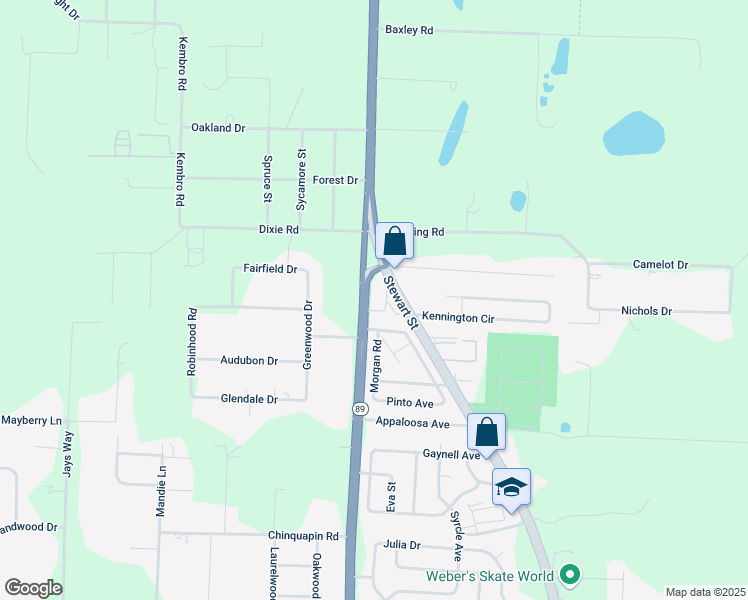 map of restaurants, bars, coffee shops, grocery stores, and more near 6409 Ashborough Court in Milton