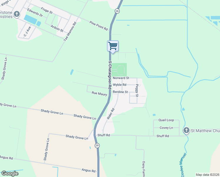 map of restaurants, bars, coffee shops, grocery stores, and more near 117 Rue Richaume in Ville Platte
