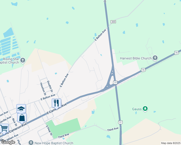 map of restaurants, bars, coffee shops, grocery stores, and more near 23 Sherwood Forest Lane in Rockdale