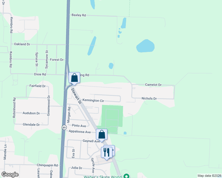 map of restaurants, bars, coffee shops, grocery stores, and more near 6559 Arlingwood Drive in Milton