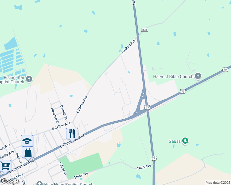 map of restaurants, bars, coffee shops, grocery stores, and more near 23 Sherwood Forest Lane in Rockdale