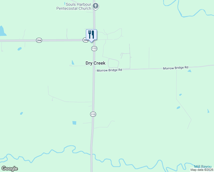 map of restaurants, bars, coffee shops, grocery stores, and more near 200 Morris Road in DeRidder