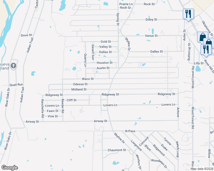 map of restaurants, bars, coffee shops, grocery stores, and more near 690 Midland Street in Kingsland
