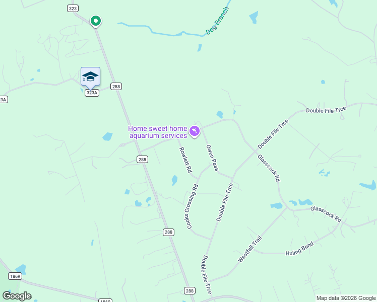 map of restaurants, bars, coffee shops, grocery stores, and more near 481 Shin Oak Lane in Liberty Hill