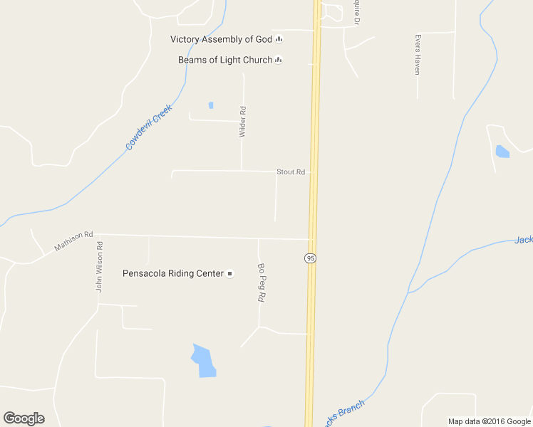 map of restaurants, bars, coffee shops, grocery stores, and more near 3521 Ridgecrest Lane in Escambia County