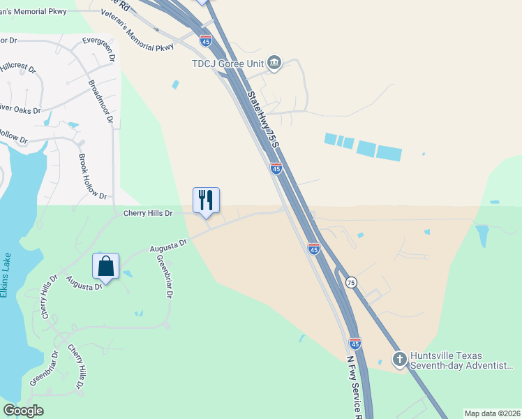 map of restaurants, bars, coffee shops, grocery stores, and more near 124 Augusta Drive in Huntsville
