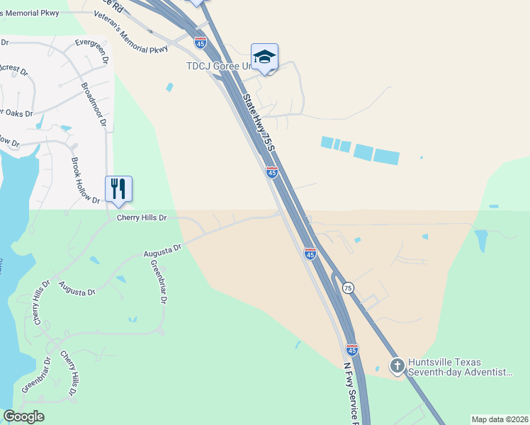 map of restaurants, bars, coffee shops, grocery stores, and more near 124 Augusta Drive in Huntsville