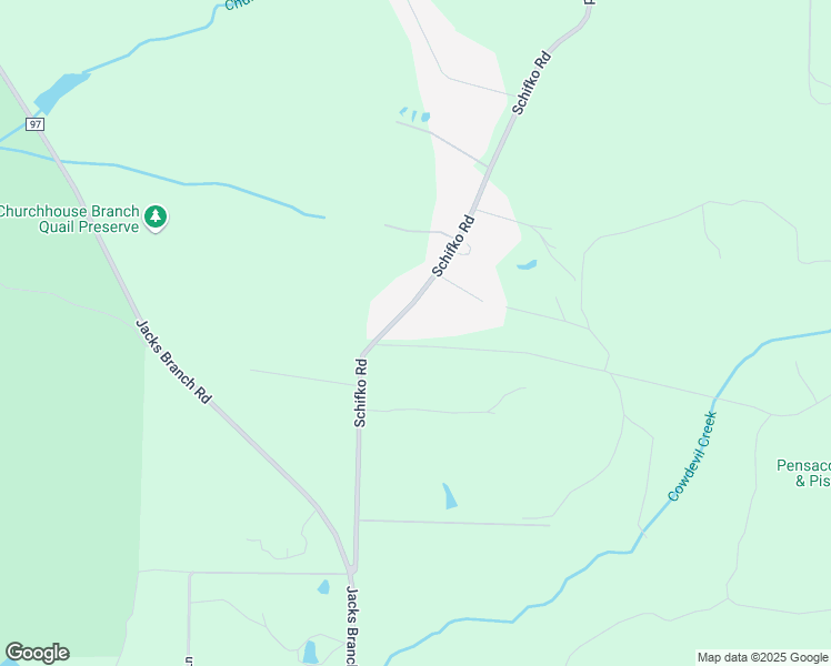 map of restaurants, bars, coffee shops, grocery stores, and more near 3440 Schifko Road in Cantonment