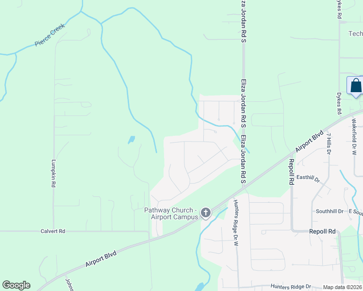 map of restaurants, bars, coffee shops, grocery stores, and more near 1050 Creekstone Drive in Mobile