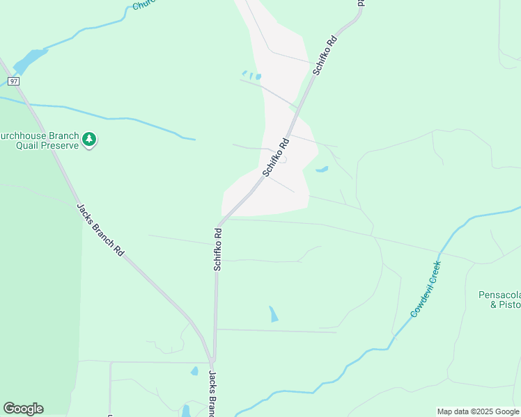 map of restaurants, bars, coffee shops, grocery stores, and more near 3440 Schifko Road in Escambia County