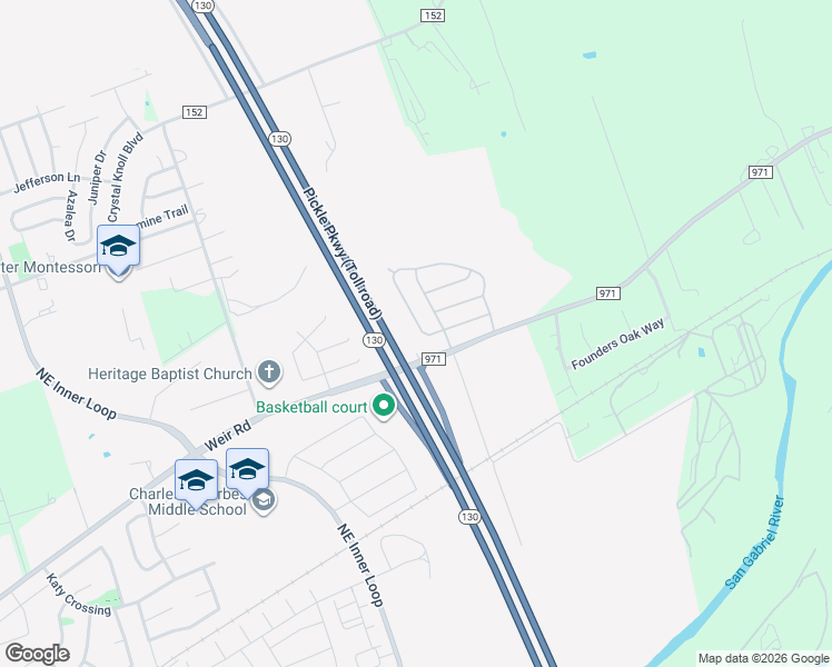 map of restaurants, bars, coffee shops, grocery stores, and more near 1568 Mink Loop in Georgetown