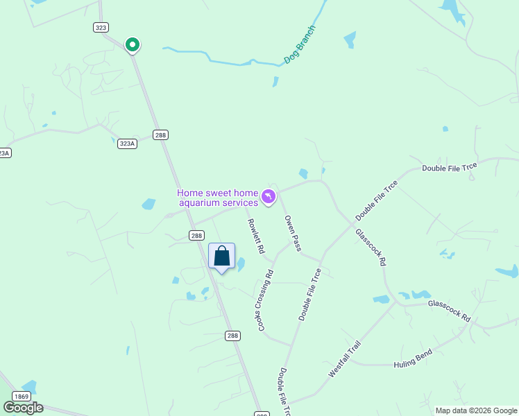 map of restaurants, bars, coffee shops, grocery stores, and more near 481 Shin Oak Lane in Liberty Hill