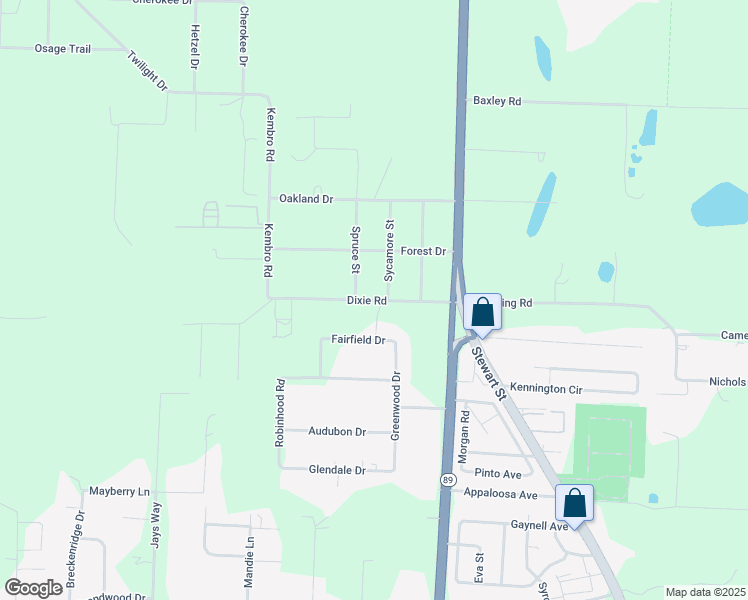 map of restaurants, bars, coffee shops, grocery stores, and more near 6290 Dixie Road in Milton
