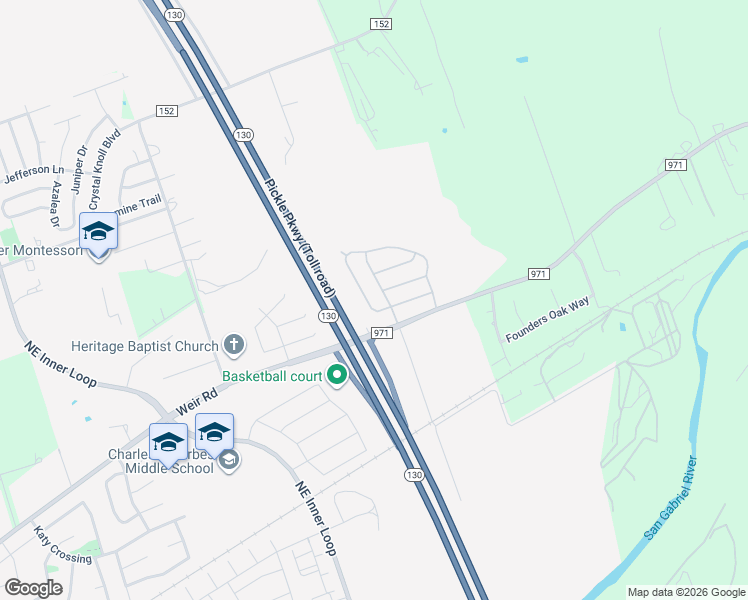 map of restaurants, bars, coffee shops, grocery stores, and more near 1568 Mink Loop in Georgetown