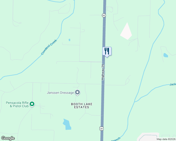 map of restaurants, bars, coffee shops, grocery stores, and more near 3521 Ridgecrest Lane in Cantonment