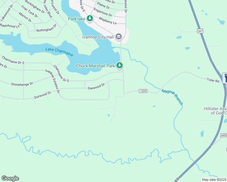 map of restaurants, bars, coffee shops, grocery stores, and more near 157 Ivanhoe Estates Drive in Woodville