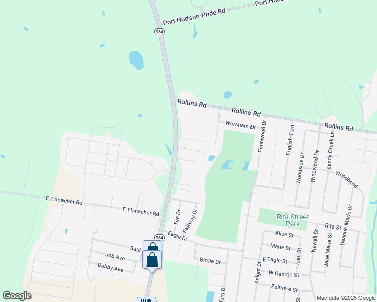 map of restaurants, bars, coffee shops, grocery stores, and more near 1112 Willow Creek Drive in Zachary