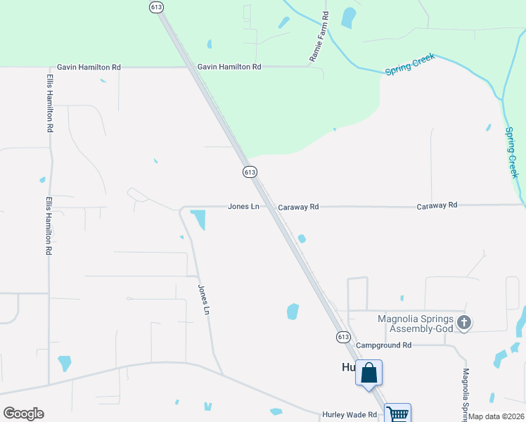 map of restaurants, bars, coffee shops, grocery stores, and more near 22612 Highway 613 in Moss Point