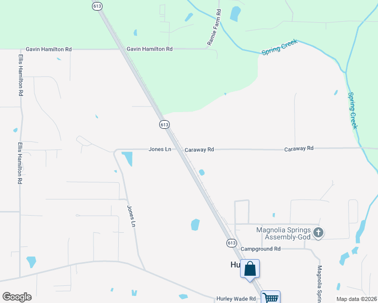 map of restaurants, bars, coffee shops, grocery stores, and more near 6608 Caraway Road in Moss Point