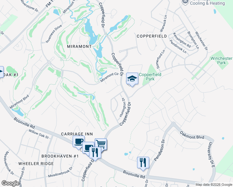 map of restaurants, bars, coffee shops, grocery stores, and more near 4732 Renwick Drive in Bryan