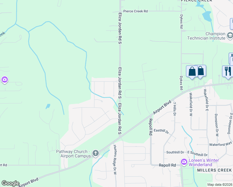 map of restaurants, bars, coffee shops, grocery stores, and more near 979 Boulder Court in Mobile