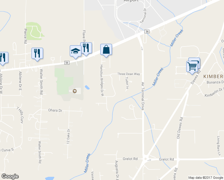 map of restaurants, bars, coffee shops, grocery stores, and more near 1010 East Hamilton Bridges Drive in Mobile