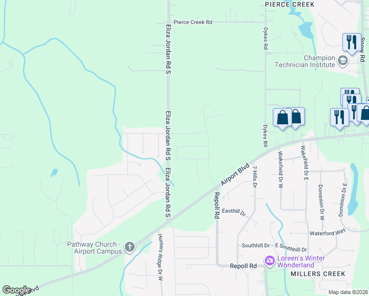 map of restaurants, bars, coffee shops, grocery stores, and more near 949 Boulder Court in Mobile