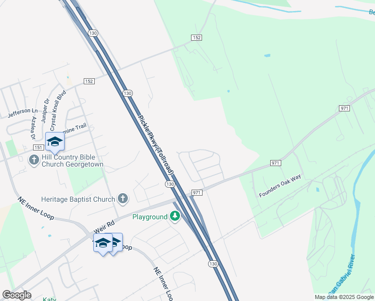 map of restaurants, bars, coffee shops, grocery stores, and more near 1400 Mink Loop in Georgetown