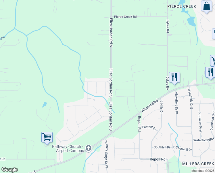 map of restaurants, bars, coffee shops, grocery stores, and more near 949 Boulder Court in Mobile