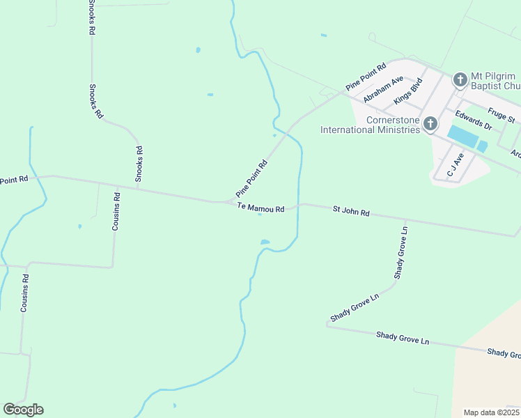 map of restaurants, bars, coffee shops, grocery stores, and more near Te Mamou Road in Evangeline Parish