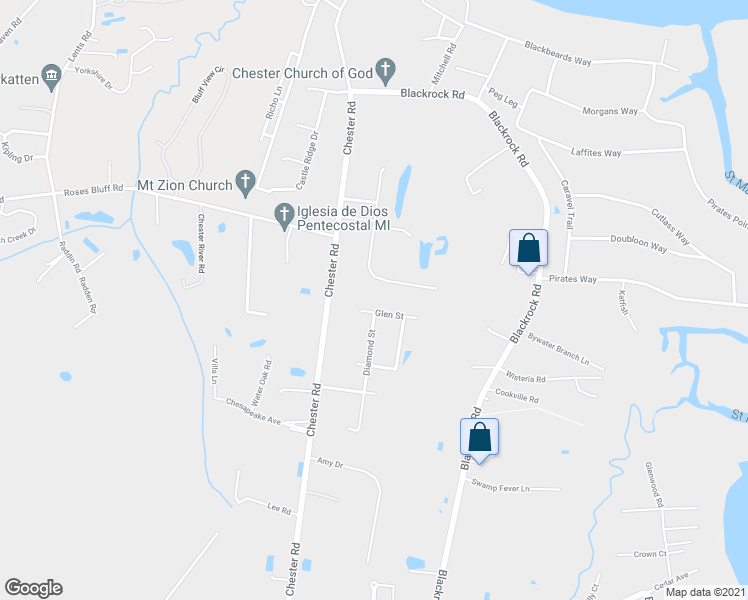 map of restaurants, bars, coffee shops, grocery stores, and more near 97043 Glen Street in Yulee