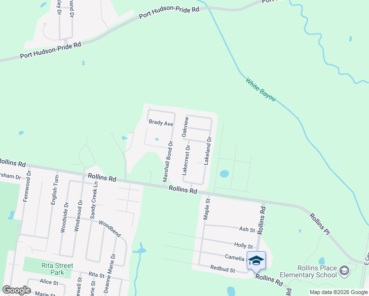 map of restaurants, bars, coffee shops, grocery stores, and more near 2955 Grand Lakes Avenue in Zachary