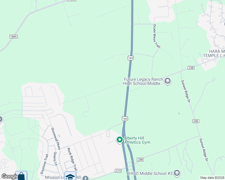 map of restaurants, bars, coffee shops, grocery stores, and more near 111 Long Run in Liberty Hill