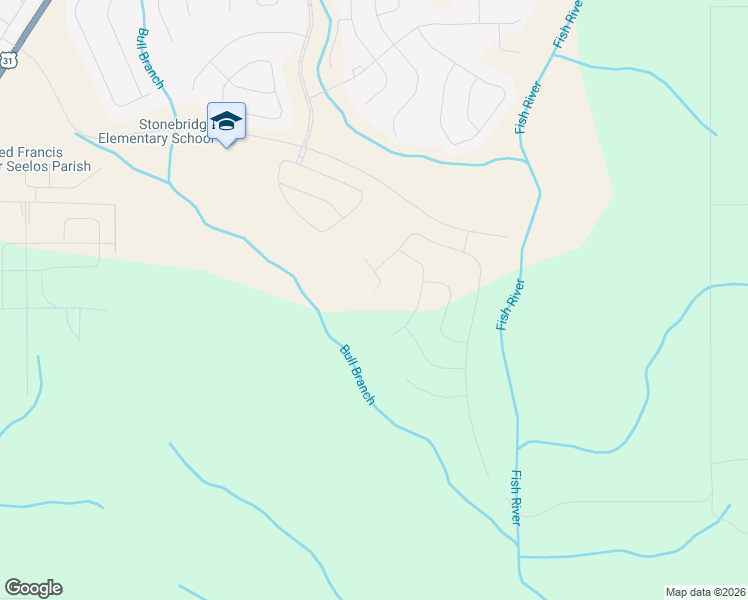 map of restaurants, bars, coffee shops, grocery stores, and more near Unnamed Road in Spanish Fort