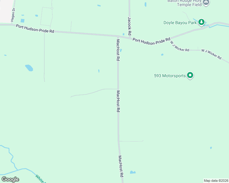 map of restaurants, bars, coffee shops, grocery stores, and more near 21905 MacHost Road in Zachary