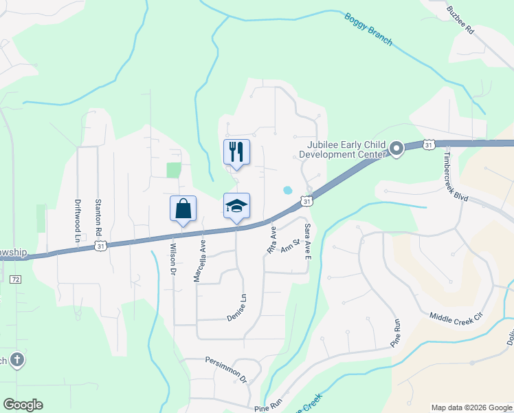 map of restaurants, bars, coffee shops, grocery stores, and more near 8392 Spanish Fort Blvd in Spanish Fort