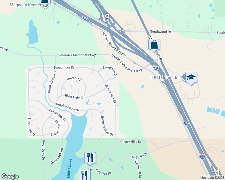 map of restaurants, bars, coffee shops, grocery stores, and more near 404 Burning Tree Drive in Huntsville