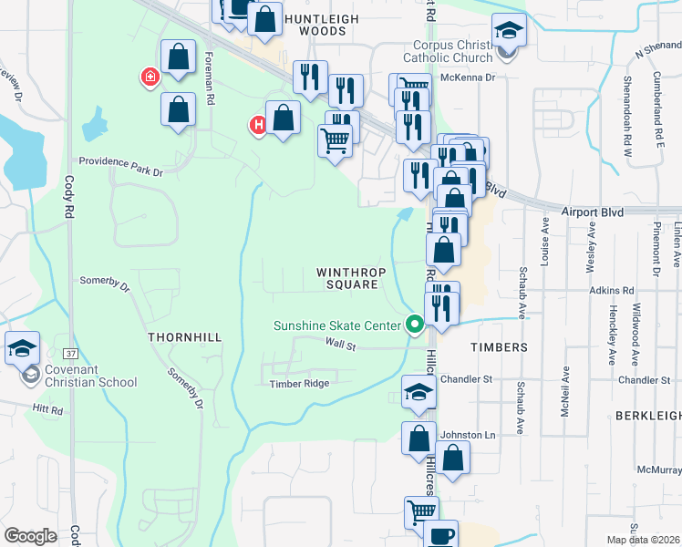 map of restaurants, bars, coffee shops, grocery stores, and more near 833 Lynn Court in Mobile