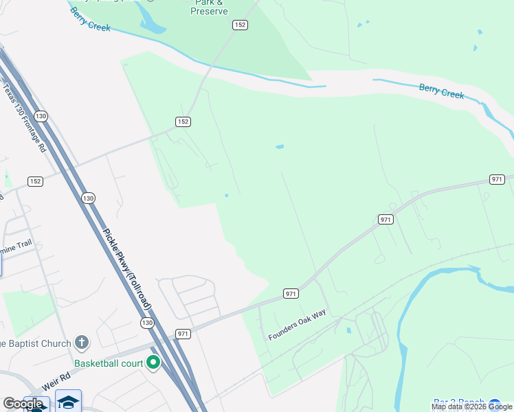 map of restaurants, bars, coffee shops, grocery stores, and more near 2501 Farm to Market Road 971 in Georgetown