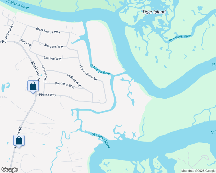 map of restaurants, bars, coffee shops, grocery stores, and more near 97098 Pirates Point Road in Yulee