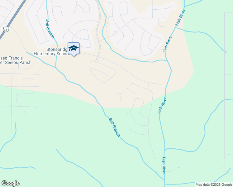map of restaurants, bars, coffee shops, grocery stores, and more near Unnamed Road in Spanish Fort