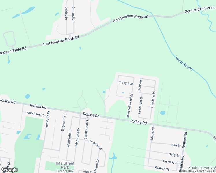 map of restaurants, bars, coffee shops, grocery stores, and more near 7177 Rue Lierre Street in Zachary