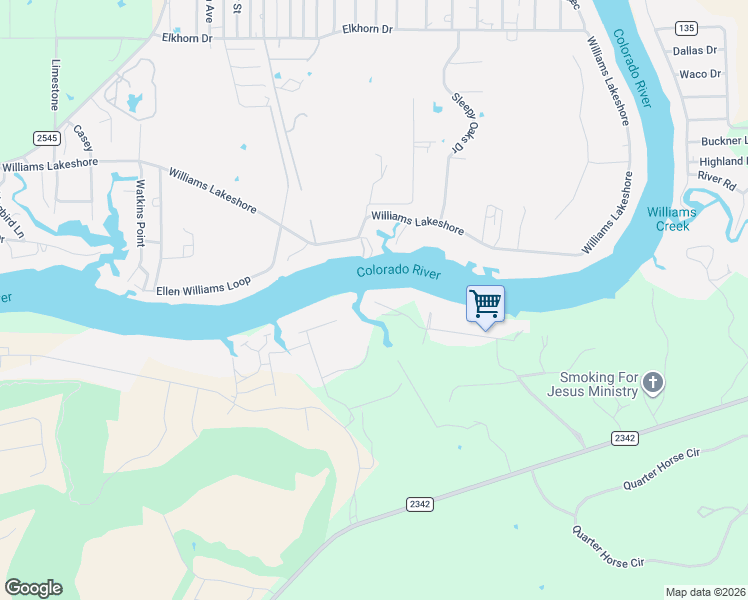 map of restaurants, bars, coffee shops, grocery stores, and more near 312 River Ranch Road in Kingsland