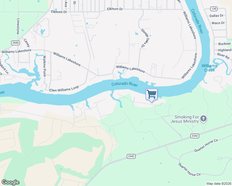 map of restaurants, bars, coffee shops, grocery stores, and more near 312 River Ranch Road in Kingsland