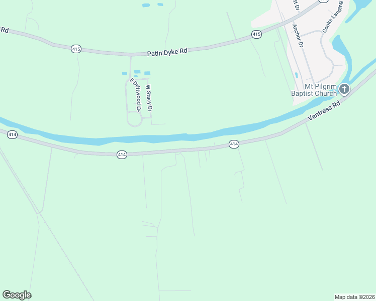 map of restaurants, bars, coffee shops, grocery stores, and more near 13879 Louisiana 414 in Ventress