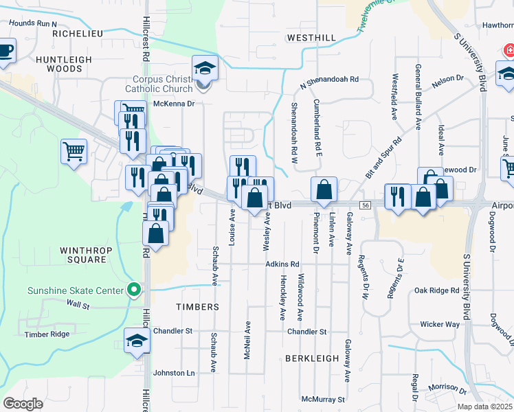 map of restaurants, bars, coffee shops, grocery stores, and more near in Mobile