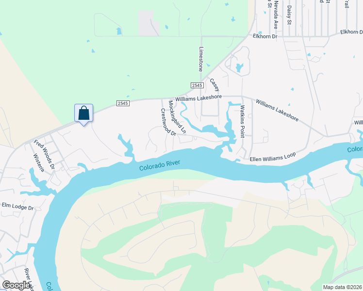 map of restaurants, bars, coffee shops, grocery stores, and more near 115 Wild Flower Lane in Kingsland