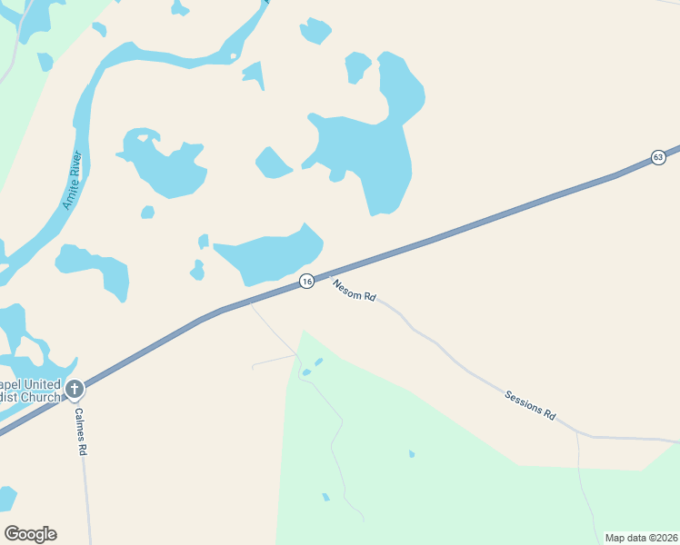 map of restaurants, bars, coffee shops, grocery stores, and more near 49481 Louisiana 16 in Denham Springs