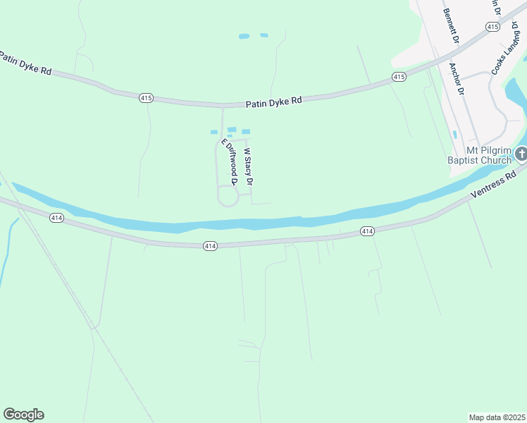 map of restaurants, bars, coffee shops, grocery stores, and more near 7458 West Stacy Drive in Ventress